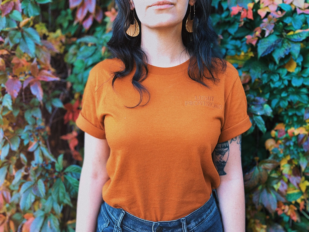 Burnt orange deals t shirt
