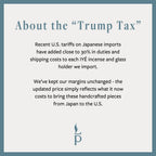 Text about U.S. tariffs on Japanese imports affecting IVé incense and glass holders,