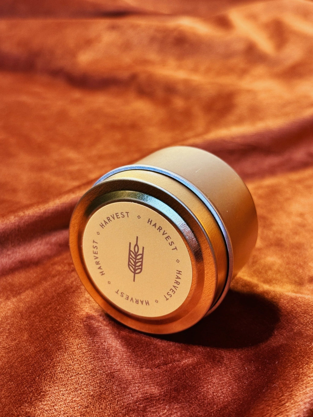 Harvest candle sample tin