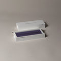 IYE agarwood incense packaging open displaying 50 sticks in deep purple hue on neige background