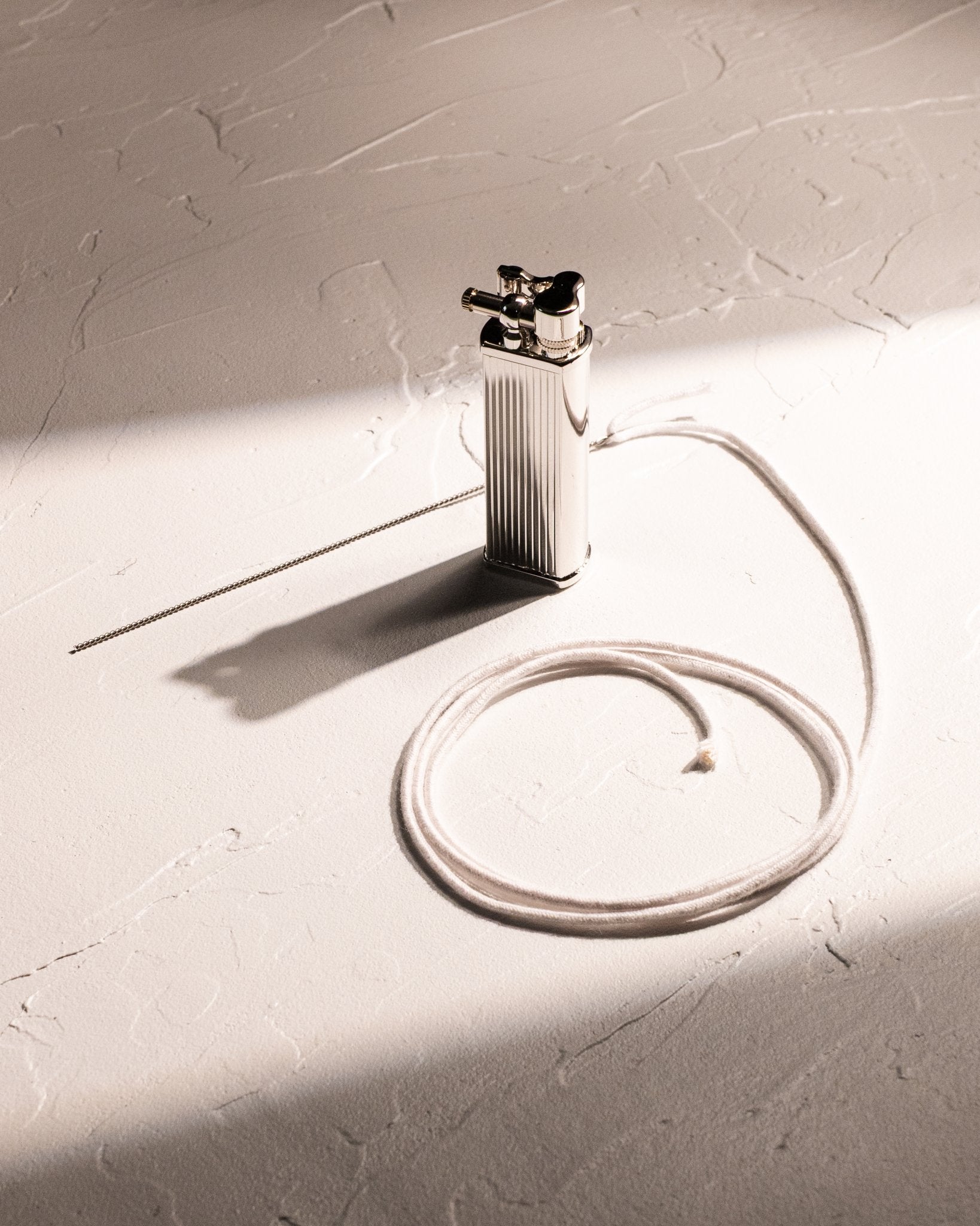 Tsubota Pearl Bolbo silver lighter with replacement cotton wick 