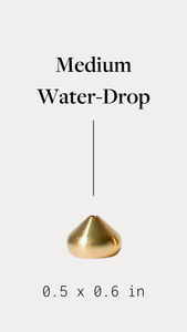 Medium Waterdrop Brass Incense Holder