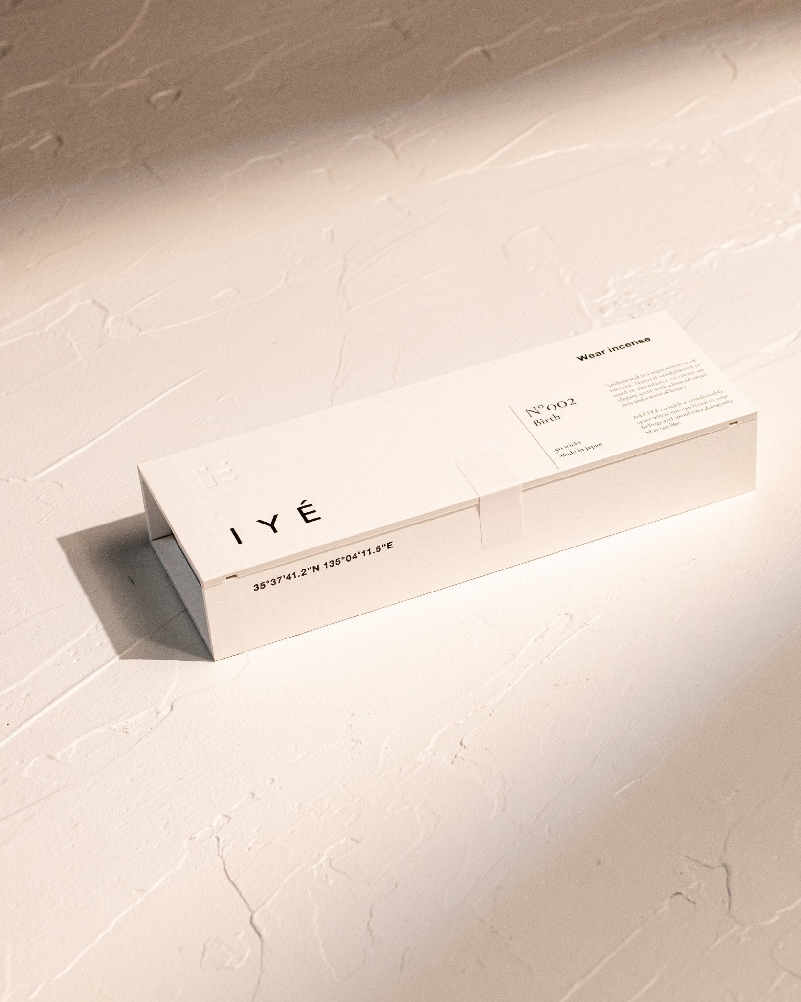 IYÉ No. 001 Birth incense box, handmade on Awaji Island, Japan