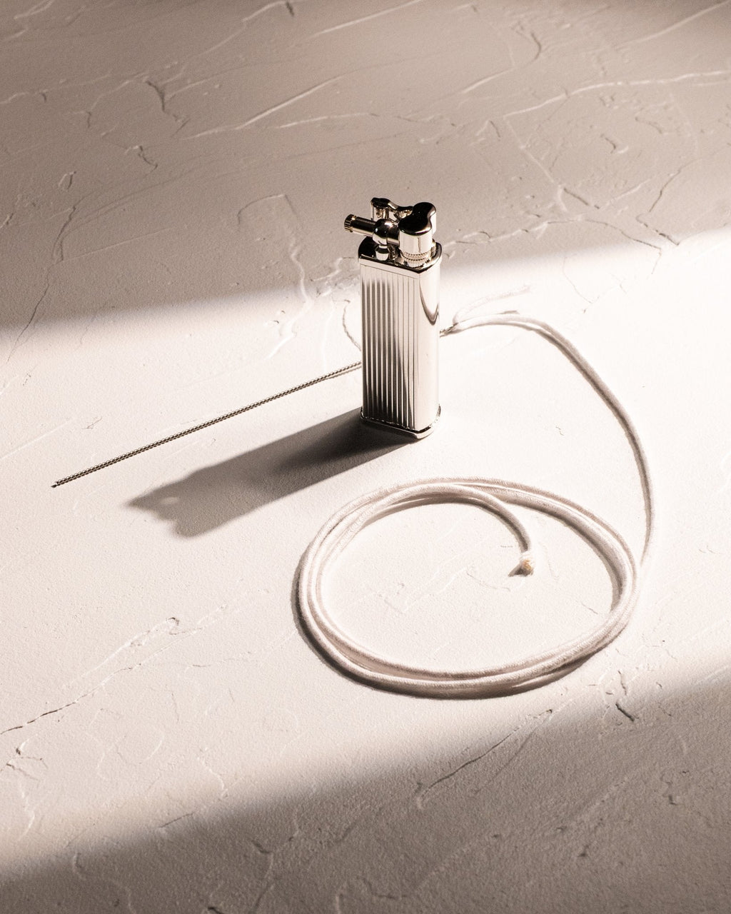 Tsubota Pearl Bolbo silver lighter with replacement cotton wick 