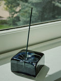 Recycled Glass Incense Holder - Black