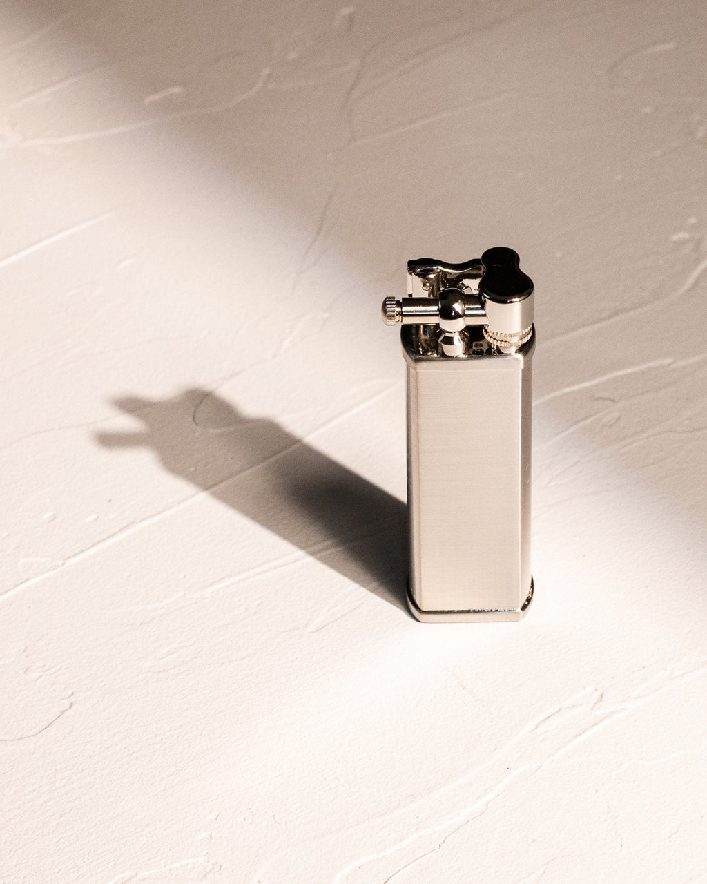 Tsubota Pearl Bolbo lighter in polished silver finish with solid brass construction