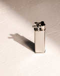 Tsubota Pearl Bolbo lighter in polished silver finish with solid brass construction
