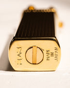 Base of gold Tsubota Pearl Bolbo Striped lighter with Tsubota Pearl engraving